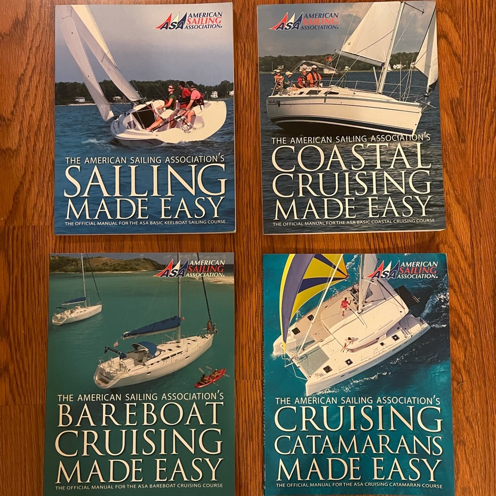 Set of 4 ASA Sailing books